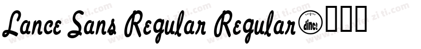 Lance Sans Regular Regular字体转换